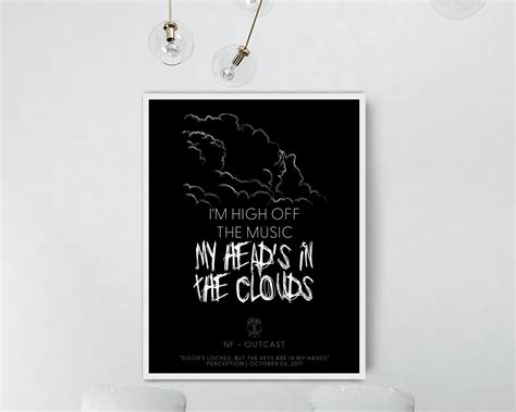 NF Perception Poster NF Art High off Head in the Clouds - Etsy