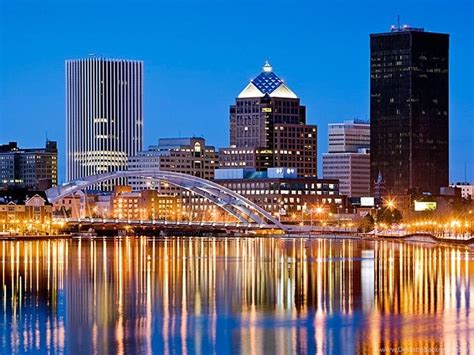 Rochester Skyline At Night Wallpaper.jpg Desktop Background