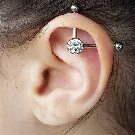 Industrial Piercing [55 Ideas]: Pain Level, Healing Time, Cost ...