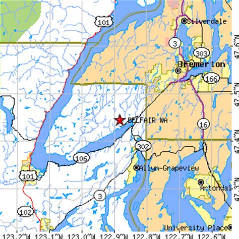 Belfair, Washington (WA) ~ population data, races, housing & economy