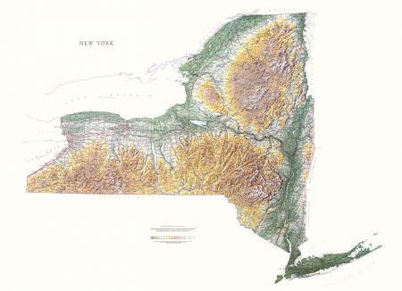 New York State Topographic Map | Tourist Map Of English