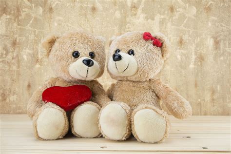 Teddy Bear Couple Wallpaper - Parketis