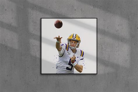 Joe Burrow Printable Poster LSU Tigers National | Etsy