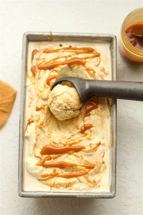 Salted Caramel Swirl Ice Cream - SueBee Homemaker