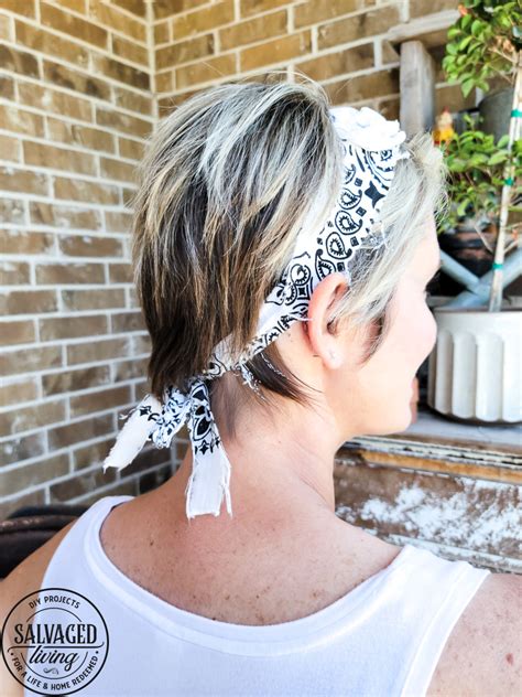 easy diy headband for women from a bandana-9 - Salvaged Living