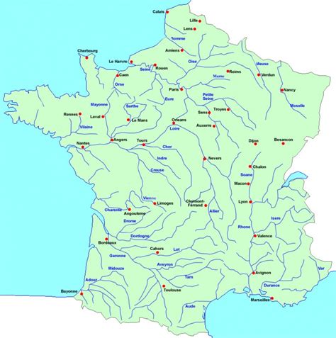 River Map of France | Major Rivers of France | WhatsAnswer