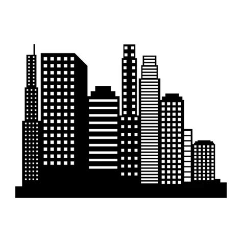 Buildings silhouette — Stock Vector © yupiramos #18867645