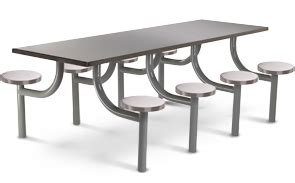 8' Rectangular Stainless Steel Cafeteria Tables | Prison Furniture | Belson Outdoors®