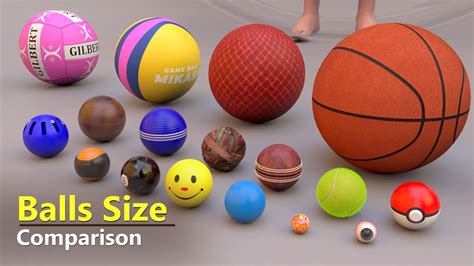 Balls Size Comparison in 3D | Databall - YouTube