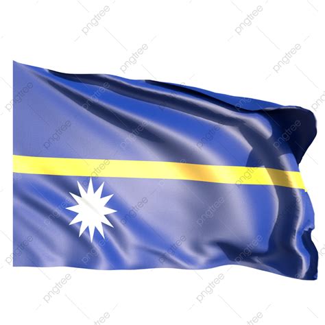 Nauru Flag Waving, Nauru Flag Waving Transparent, Nauru Flag, Nauru Flag With Pole PNG ...