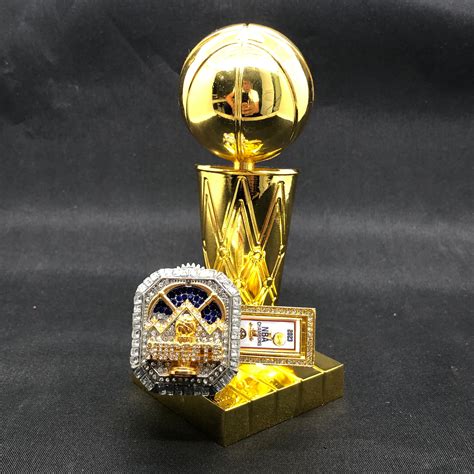 2023 Denver Nuggets Premium Replica Championship Rings and Trophy - RingGlory