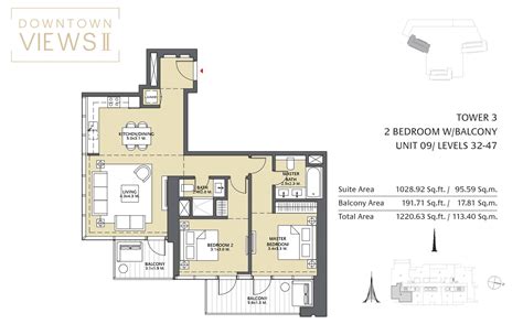 Downtown Views Floor Plans - floorplans.click