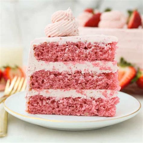 Fresh Strawberry Cake with Strawberry Frosting Recipe | Beyond Frosting