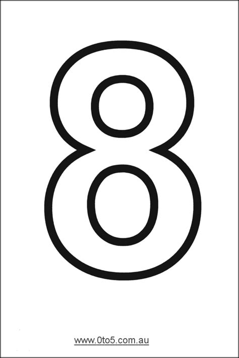 Number – 8 | Free printable numbers, Large printable numbers, Printable numbers