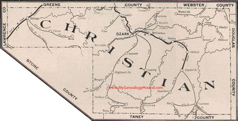 Christian County, Missouri 1904 Map