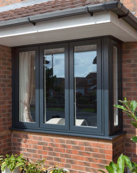 Grey Aluminium Windows manufactured by Highseal Manufacturing. | Modern ...