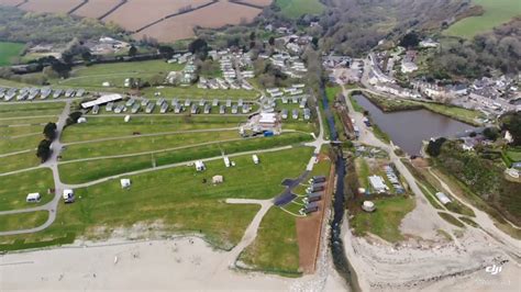 Pentewan village, Pentewan Sands and a derelict farm house - YouTube