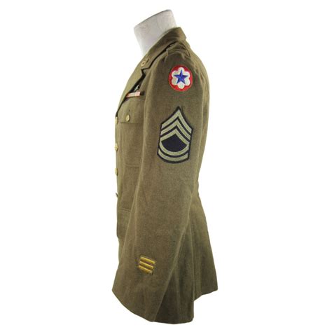 Coat, Wool Serge, OD, Technical Sergeant, Army Service Forces, Africa-Middle East Theater