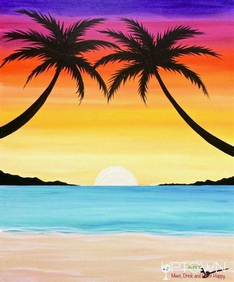 Pin on dessin | Sunset canvas painting, Sunset painting, Sunset landscape painting