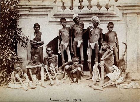 A family during the Great Madras famine in India, 1876