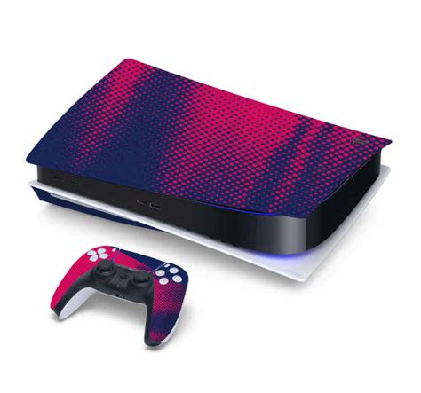 Red and black halftone Playstation 5 stickers - TenStickers