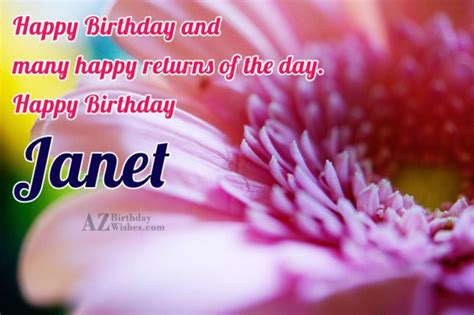 Happy Birthday Janet - AZBirthdayWishes.com