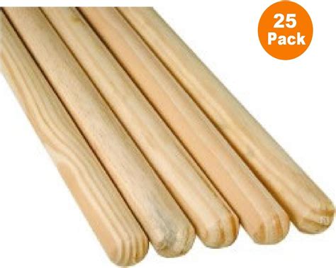 25 x wooden Broom Handles / Mop Stales 1.2 Metres X 23.5 mm Trade Pack ...