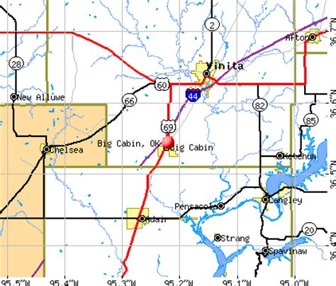 Big Cabin, Oklahoma (OK 74301, 74332) profile: population, maps, real ...