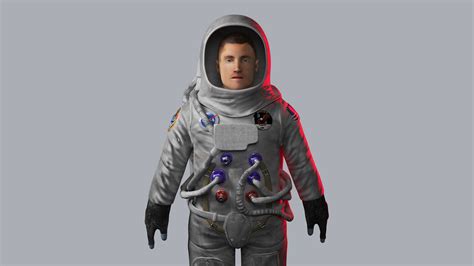 Astronaut 3D model rigged Low-poly 3D model