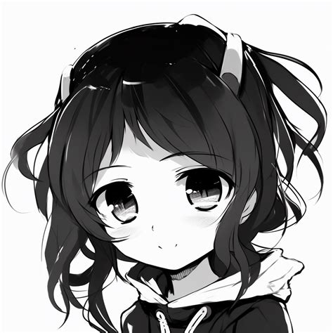 Chibi anime character full radiance - Top Black And White PFP Anime ...