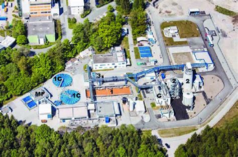 Aerial view of the Roche Penzberg WWTP. (1) Serial open air-fed aerobic ...