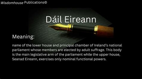 Dáil Eireann - Meaning & Pronunciation - YouTube