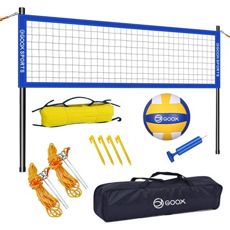 Buy GOOX Portable Volleyball Net Set, Professional Volleyball Net ...