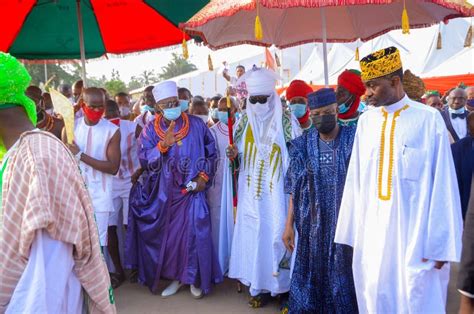 Oba of Benin Gets Documents on Repatriated Artefacts. Editorial Stock ...