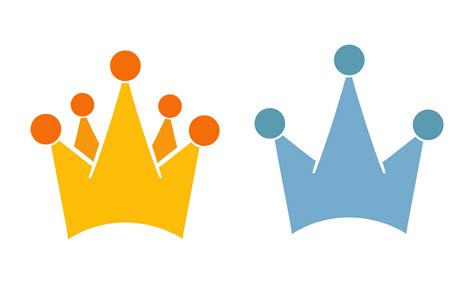 king and queen crown symbol illustration 12466654 Vector Art at Vecteezy