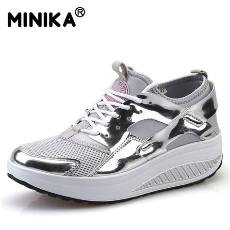 Minika Height Increasing Shoes Women's Casual Flats Shoes Fashion Lightweight Walking Shoes ...