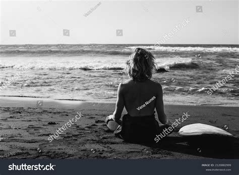 Young Surfer Man Meditating On Beach Stock Photo 2120882999 | Shutterstock