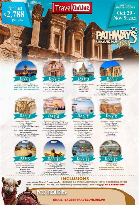 2021 HOLYLAND ALL IN TOUR PACKAGES - TravelOnline Philippines