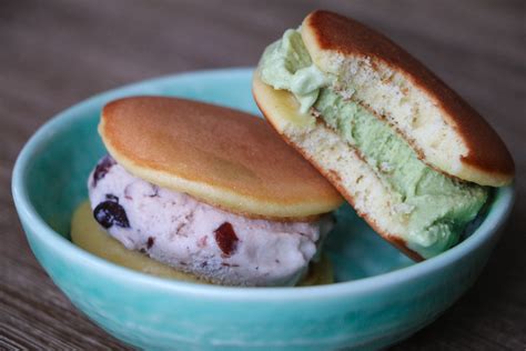 Mini Dorayaki with Matcha and Anko Ice Cream | Emi Cooks