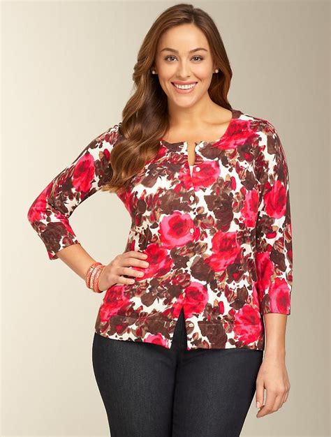 Talbots - Brushstroke Floral Cardigan | Clothes for women, Plus size looks, Women