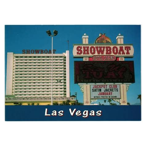 SHOWBOAT HOTEL CASINO Marquee Vintage Postcard Las Vegas Nevada 2US NV 405 $10.00 - PicClick