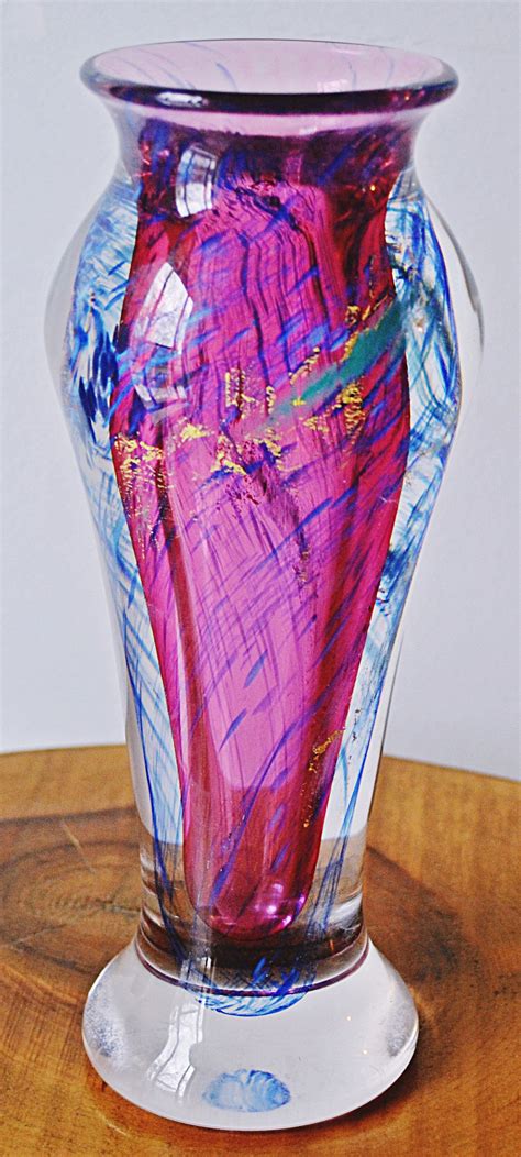 Heavy Art Glass Vase, Multi-Coloured Vase Colored Glass Vases, Image Fashion, Garden Crafts Diy ...