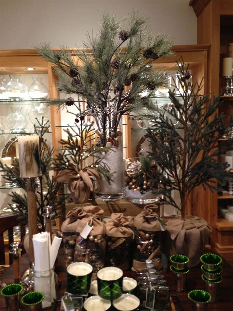 Rustic woodland Christmas decor - I love Pottery Barn! | Woodland christmas decor, Pottery barn ...