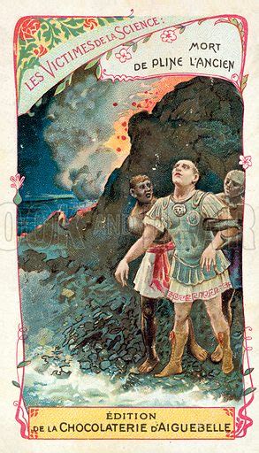 Death of Pliny the Elder in the eruption of Vesuvius, 79 stock image ...