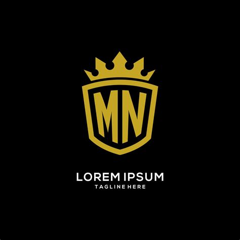 Initial MN logo shield crown style, luxury elegant monogram logo design 7936443 Vector Art at ...