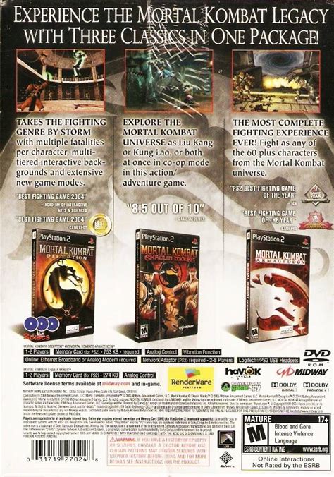 Mortal Kombat: Kollection Sony Playstation 2 Game