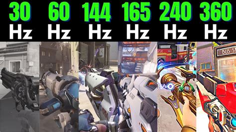 Overwatch 2 30hz vs 60hz vs 144hz vs 165hz vs 240hz vs 360hz - YouTube