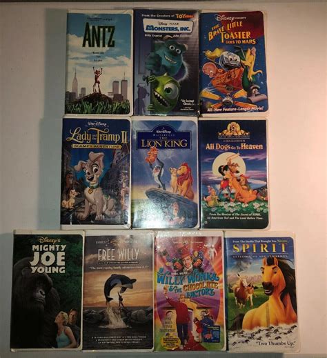 Lot Of 10 Walt Disney (2) Warner Bros VHS VCR Tapes | eBay