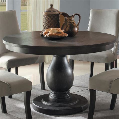 Homelegance Dandelion Distressed Taupe Wood Round Dining Table at Lowes.com