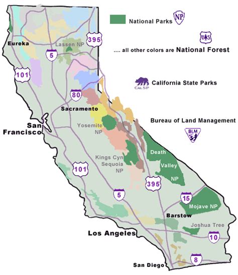 USDA Maps, California National Forest Maps, area map California ...